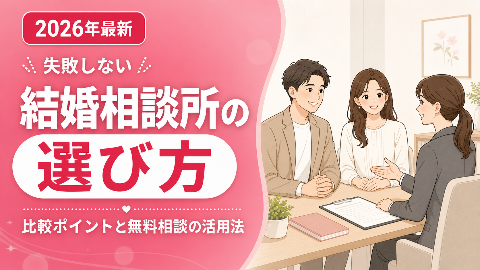 失敗しない結婚相談所の選び方｜比較ポイントと無料相談の活用法